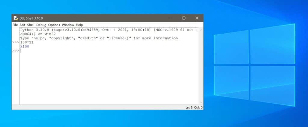 Python: Das erste Programm 1